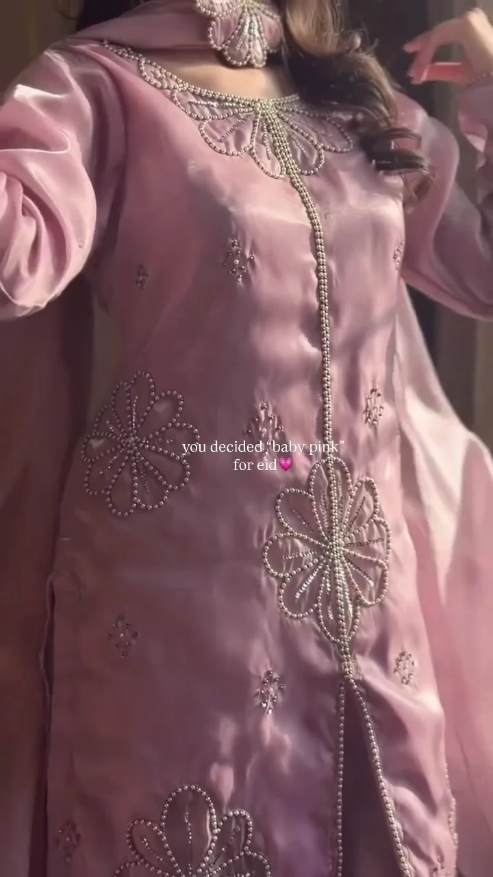 Baby Pink Elegant Kurta Sharara Set