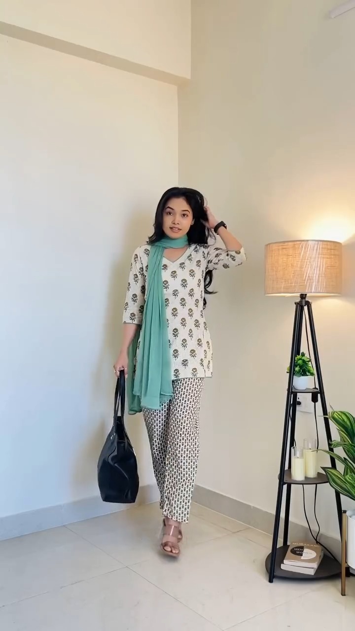 Floral Kurta with Dupatta